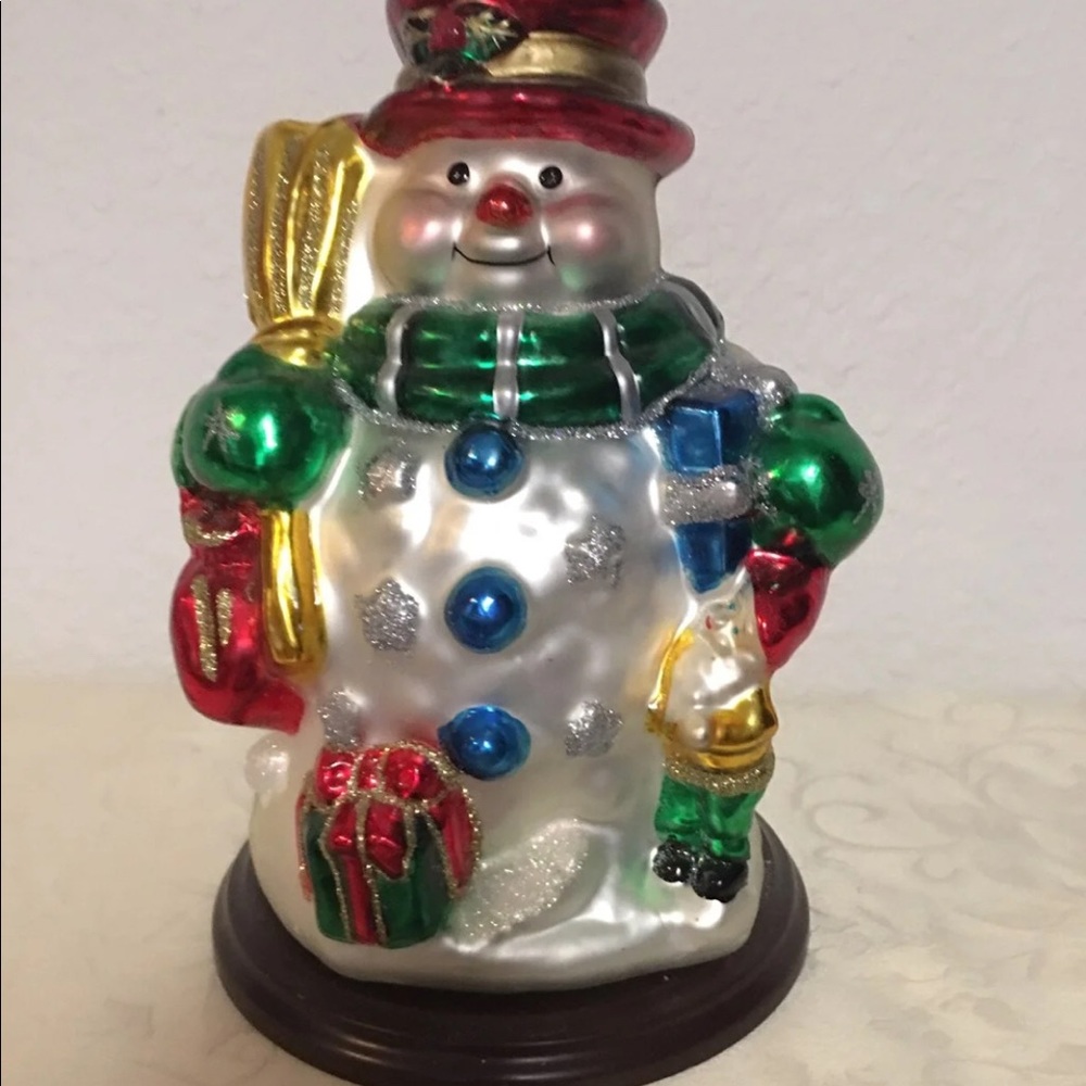 Thomas Pacconni Snowman rare Blown glass